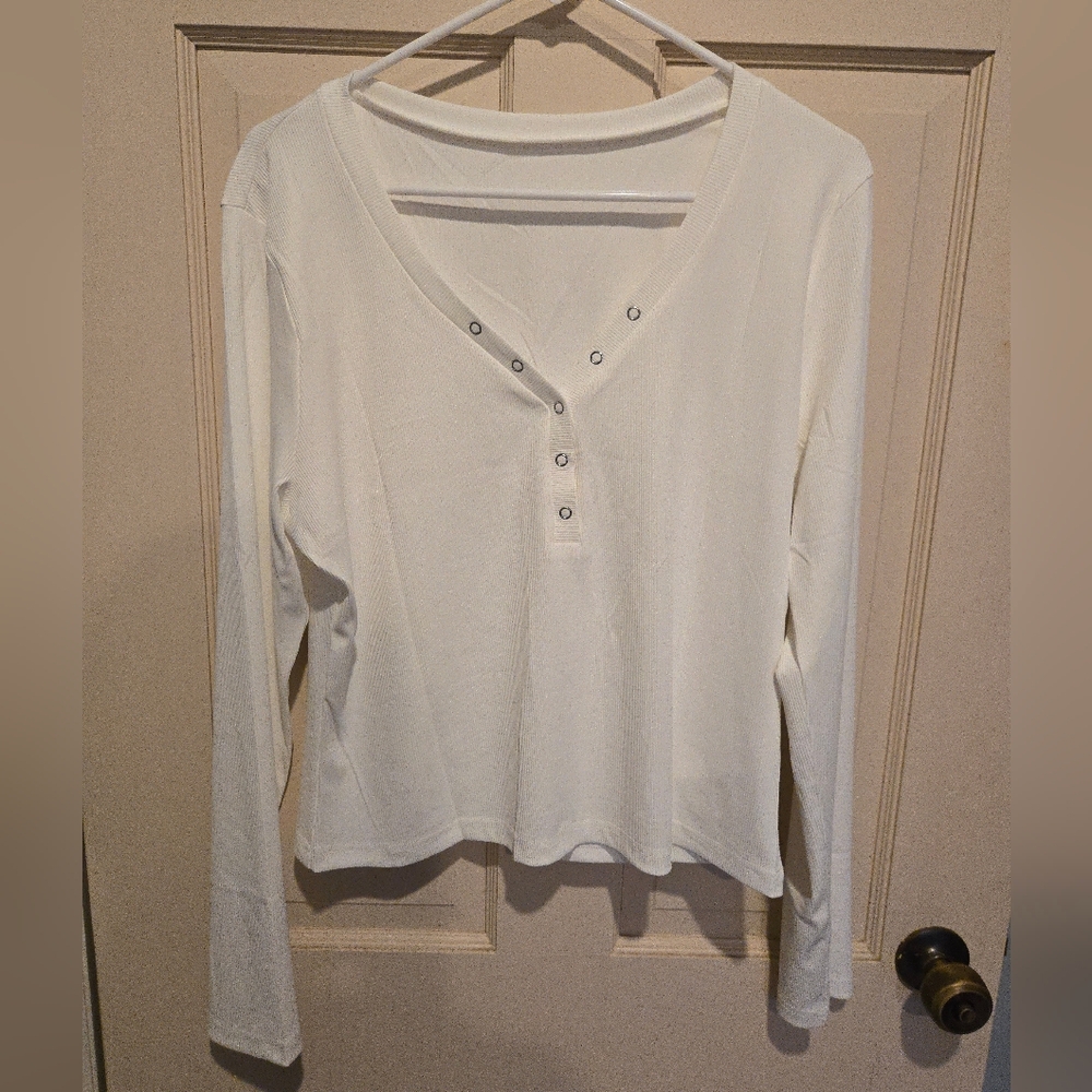 Elegant Cream Long Sleeve Top